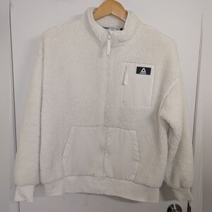 REEBOK IVORY FLEECE JACKET SIZE MEDIUM